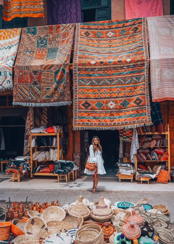 female traveler in Marrakech