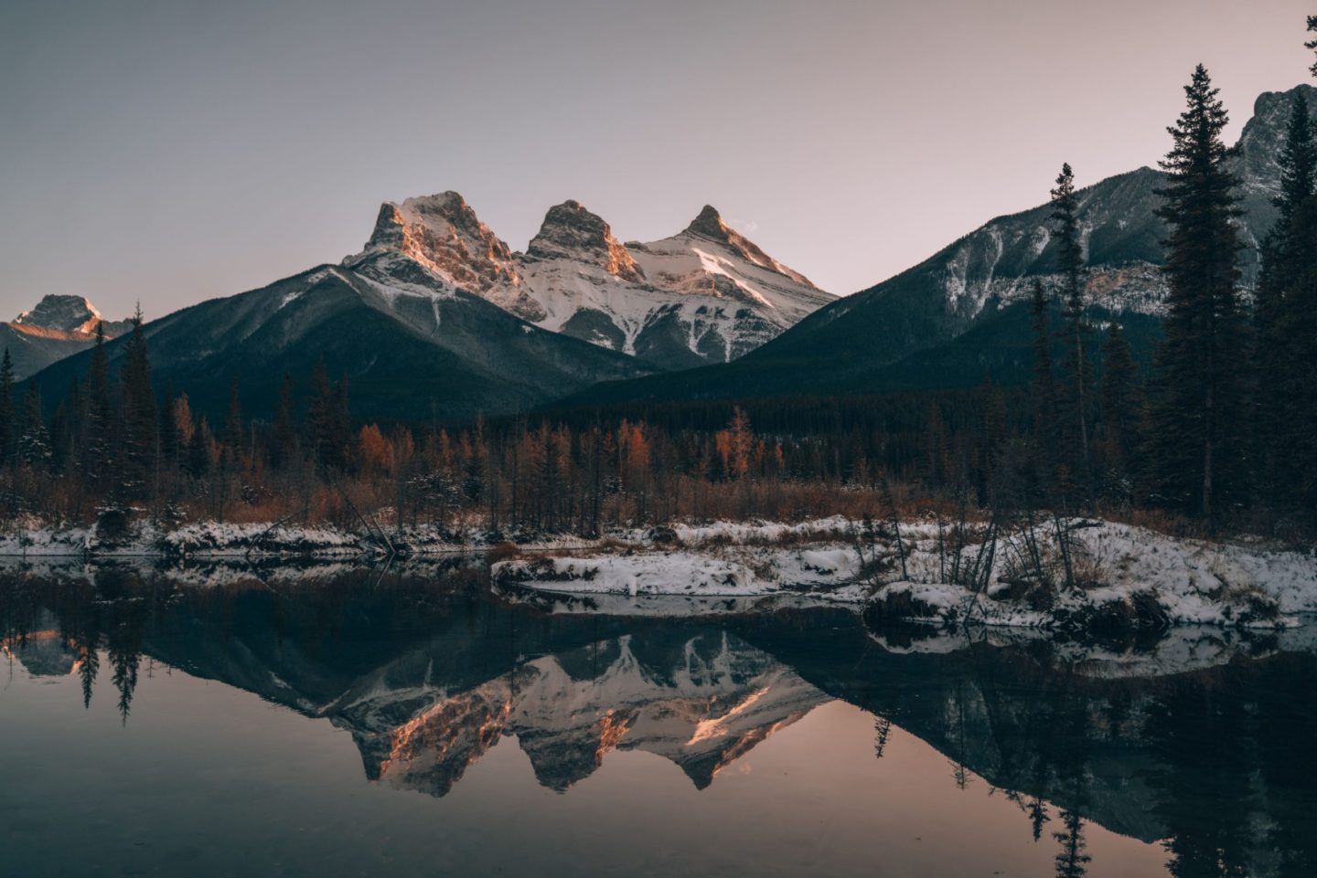 Canmore at sunset Banff National Park