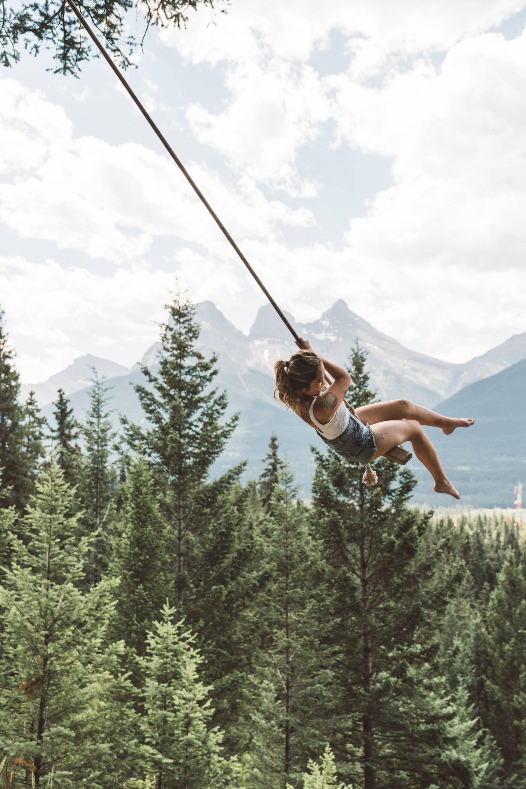 Banff Canmore swing in Canmore
